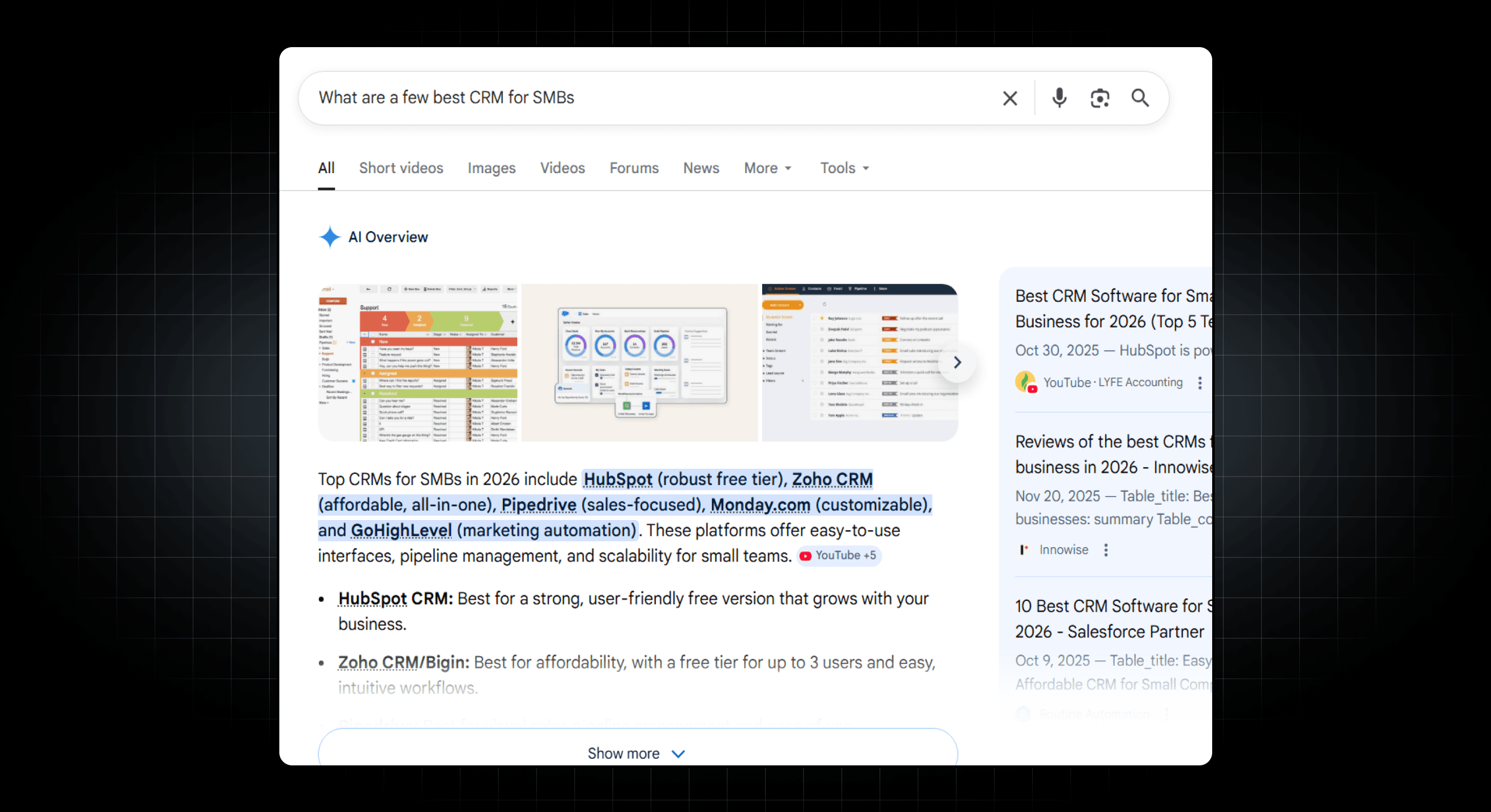 Google AI Overviews, Schema markup and short definitions win here